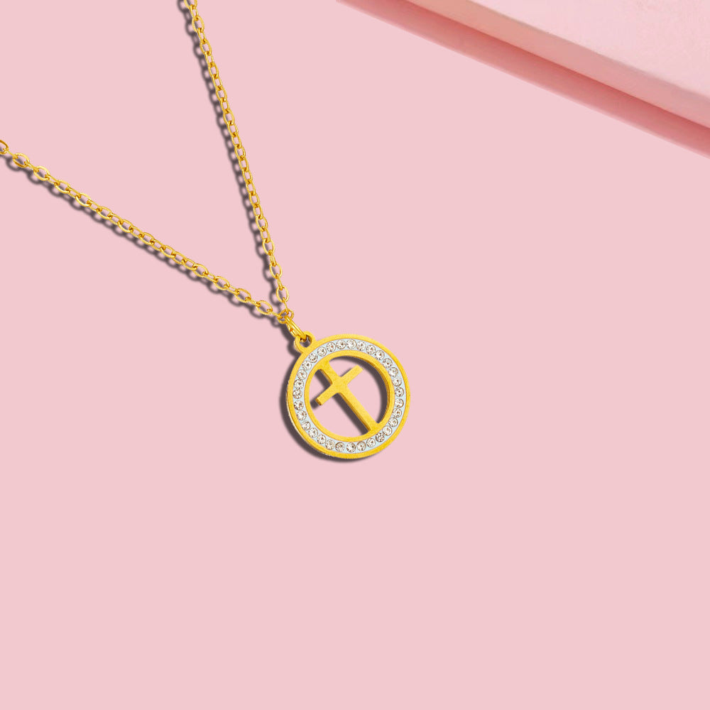 Collar Colgante Cruz De Acero Inoxidable al por mayor